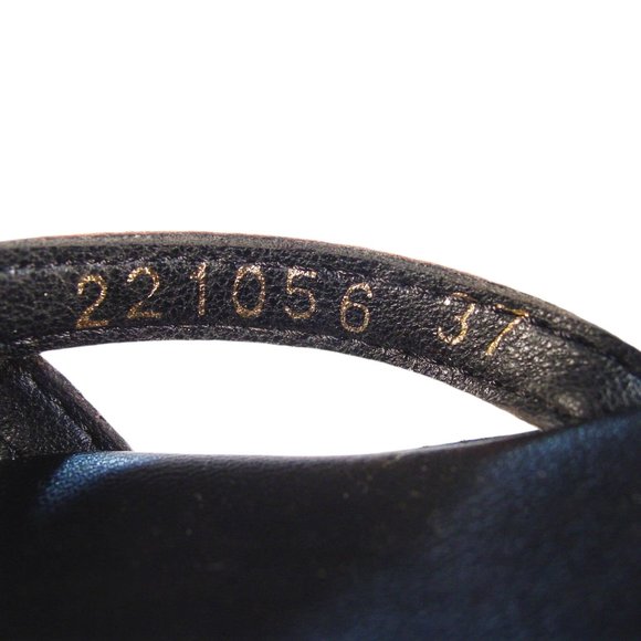 ALL BLACK $189 Strappy Platform Toe Ring Sandals Women's 37/7 - Picture 11 of 13